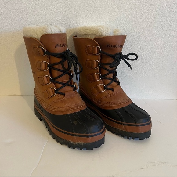 Lacrosse Womens Insulated Leather Rubber Steel Shank Boots - Picture 5 of 13